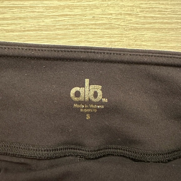 ALO black mesh sheer crop leggings. Gently worn. Size small. - Picture 4 of 4